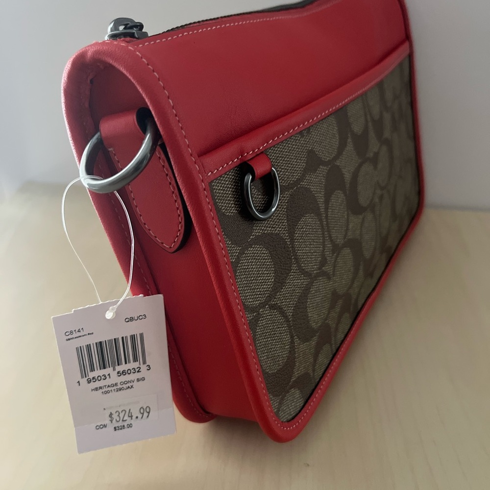 Coach C8141 Men's Heritage Convertible Signature Crossbody Hybrid Pouch - Picture 7 of 9